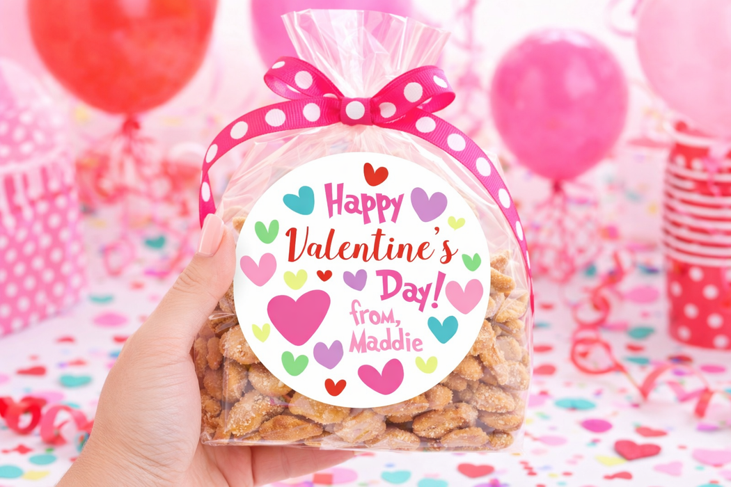 Cute Hearts Valentine Stickers