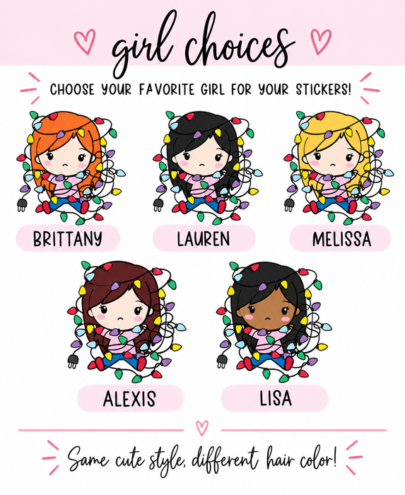 Christmas Girls Planner Stickers