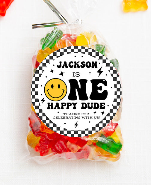 One Happy Dude Birthday Party Stickers