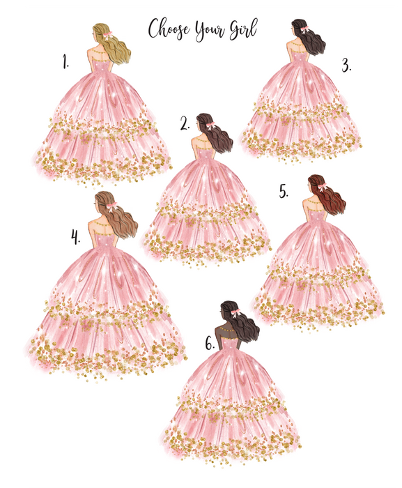Quinceanera Princess Birthday Party Stickers