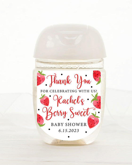 Strawberry Baby Hand Sanitizer Label
