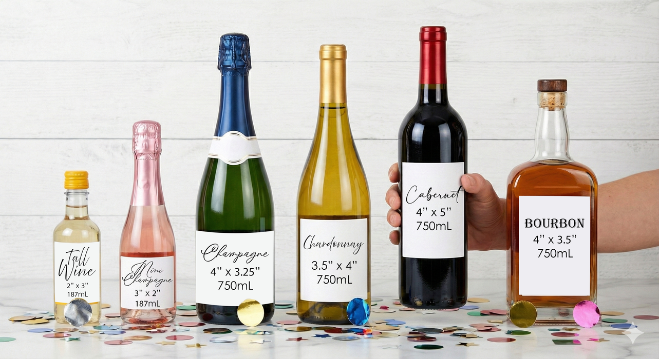 Mr & Mrs Wine Beer Bottle Labels