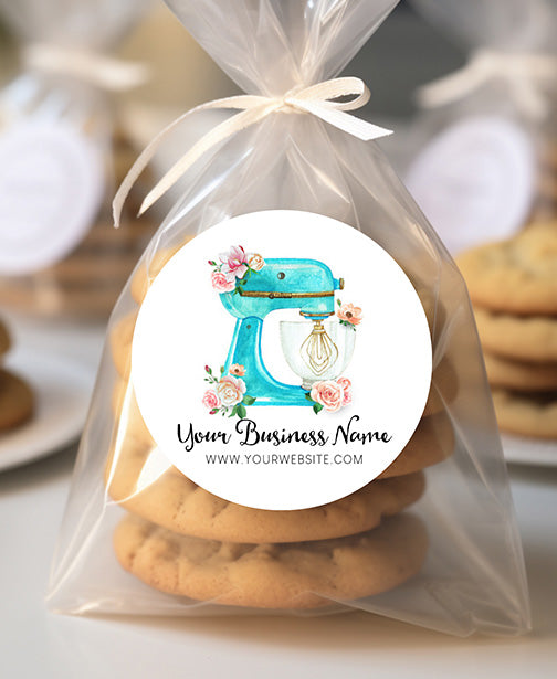 Teal Stand Mixer Baked Goods Stickers