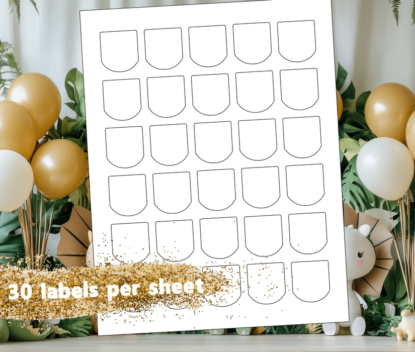 Pooh Baby Shower Hand Sanitizer Label
