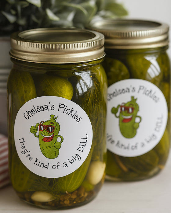 Big Dill Homemade Pickle Stickers