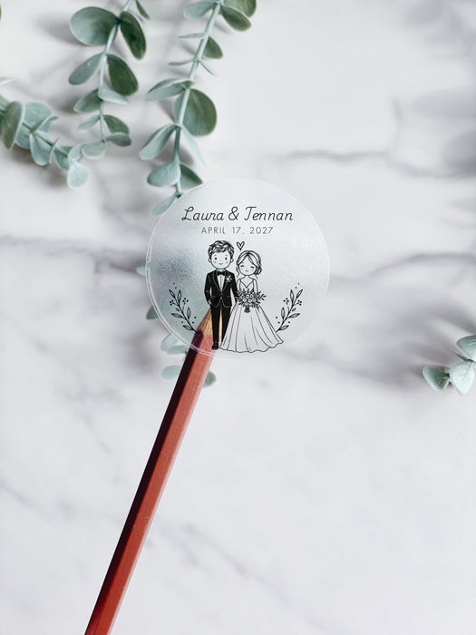 Bride & Groom Wedding Stickers