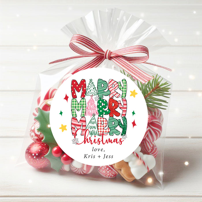 Merry Merry Christmas Stickers