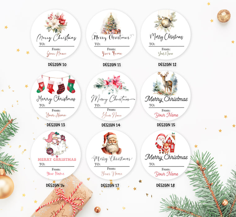 Customized Holiday Labels Tags