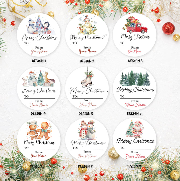 Customized Holiday Labels Tags