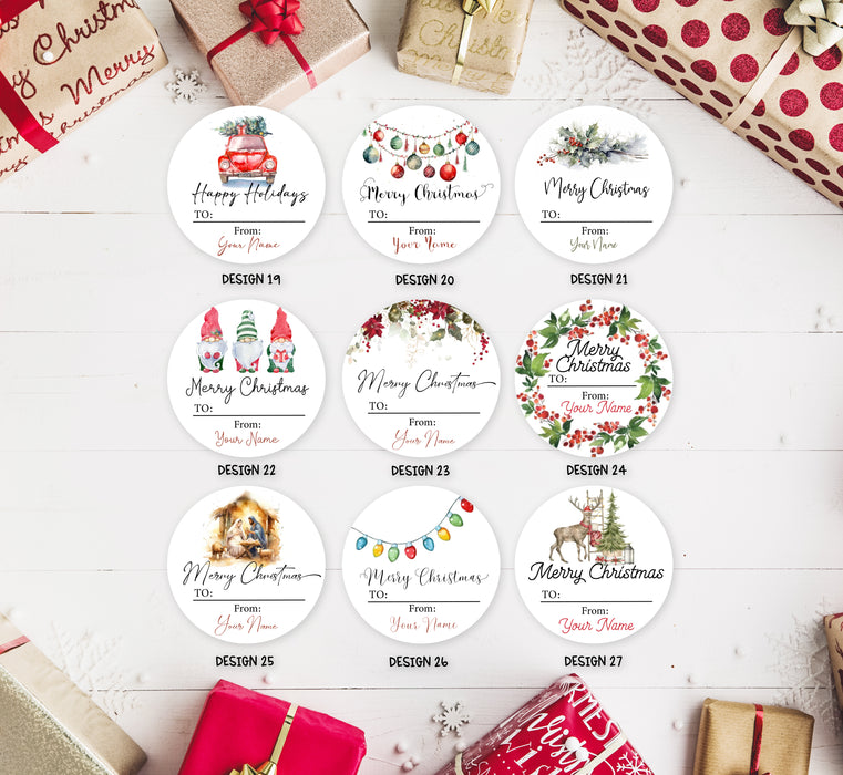 Customized Holiday Labels Tags