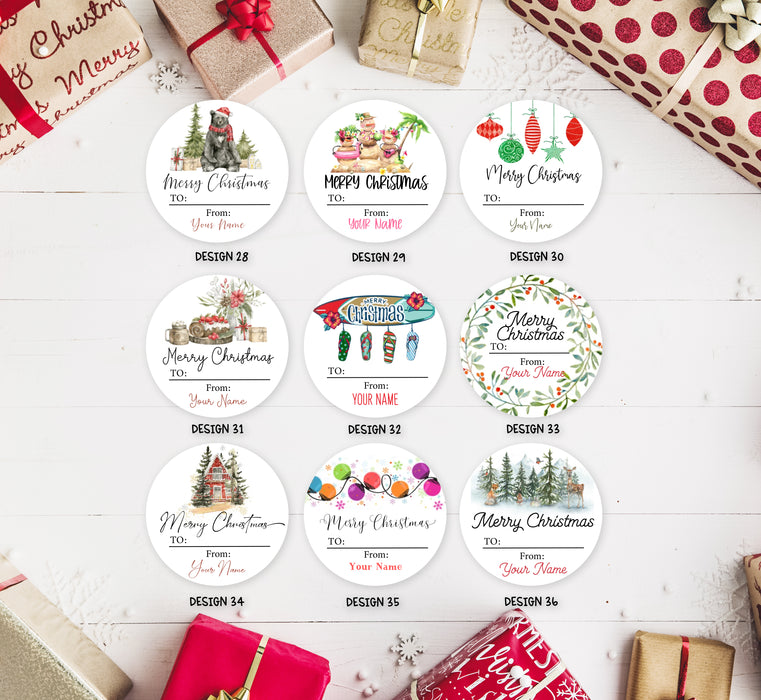 Customized Holiday Labels Tags