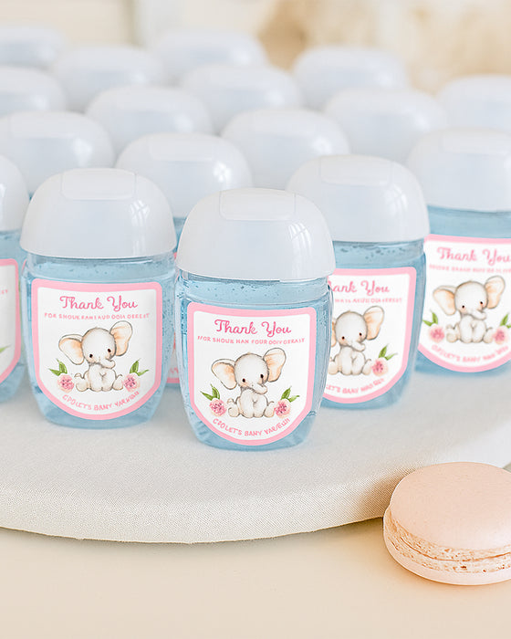 Little Peanut Girl Baby Hand Sanitizer Label