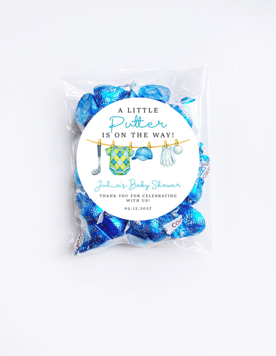Little Putter Golf Baby Shower Label Stickers