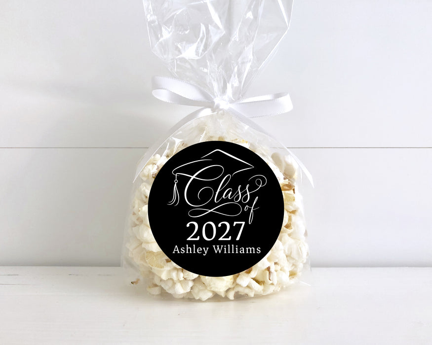 Graduation Flourish Cap Stickers