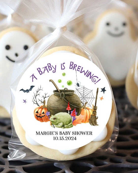 A Baby is Brewing Halloween Sticker