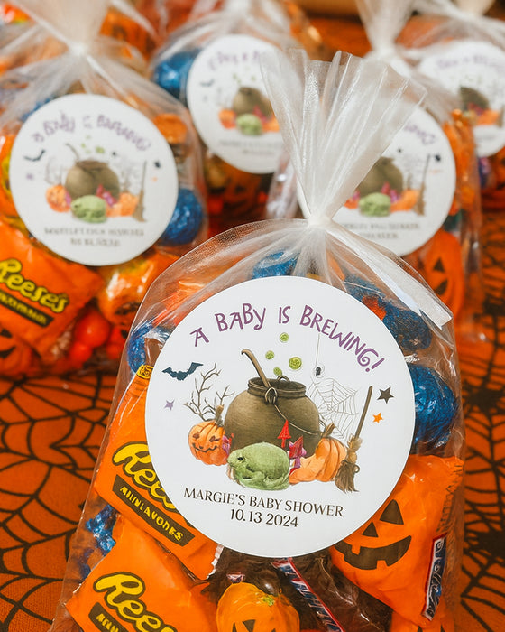 A Baby is Brewing Halloween Sticker