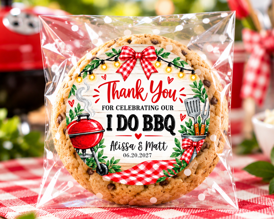 I Do BBQ Wedding Favor Labels