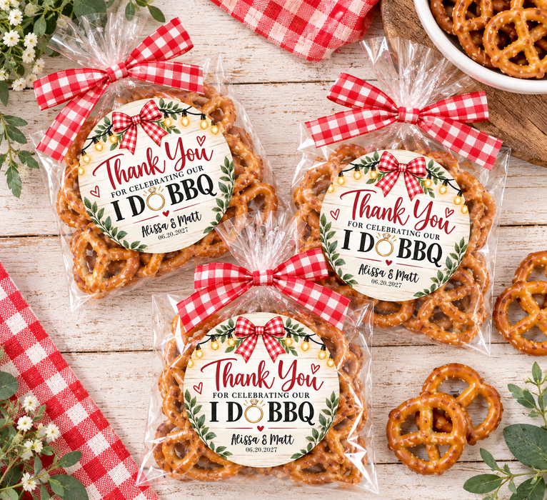 I Do BBQ Wedding Favor Labels