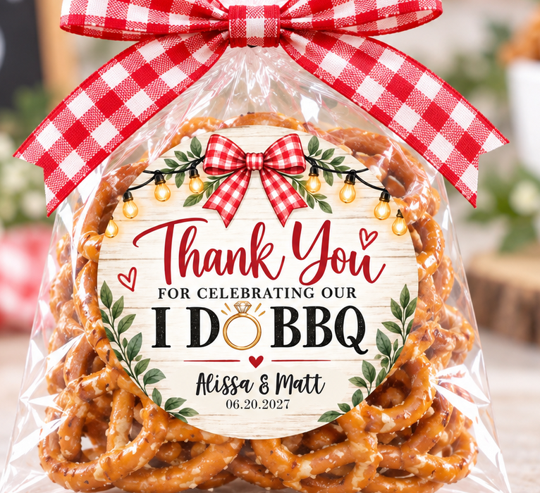 I Do BBQ Wedding Favor Labels