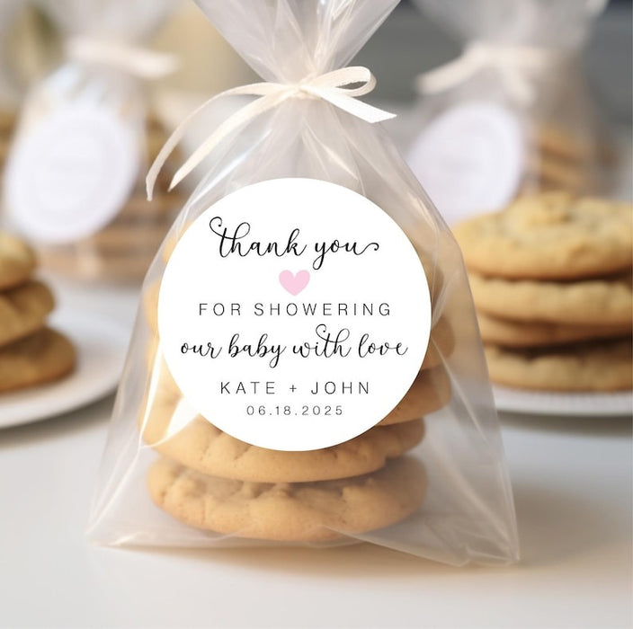 Simple Showering Our Baby Shower Stickers