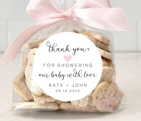 Simple Showering Our Baby Shower Stickers