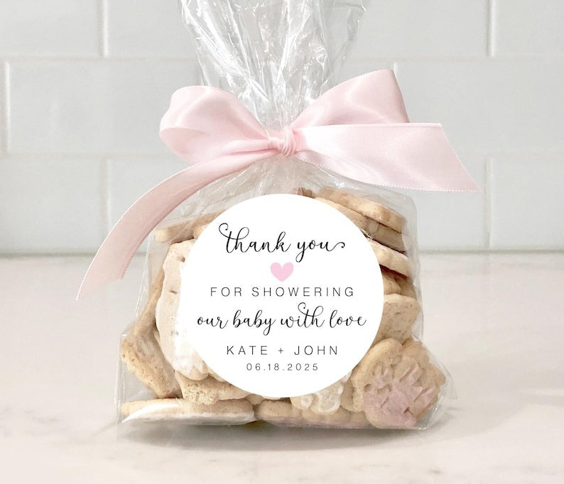 Simple Showering Our Baby Shower Stickers