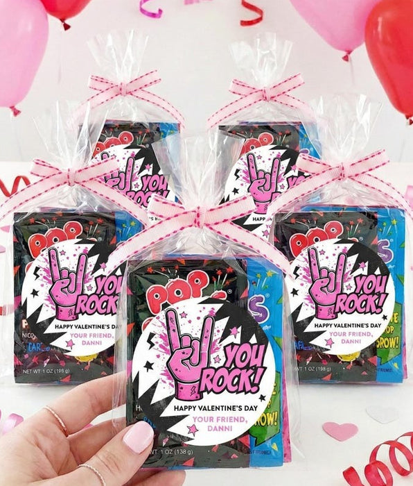 You Rock Hand Valentine Stickers