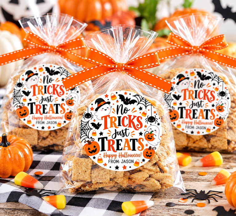 No Tricks Just Treats Halloween Stickers