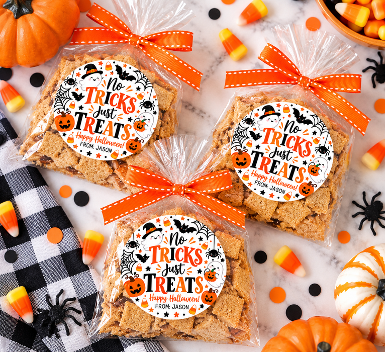 No Tricks Just Treats Halloween Stickers