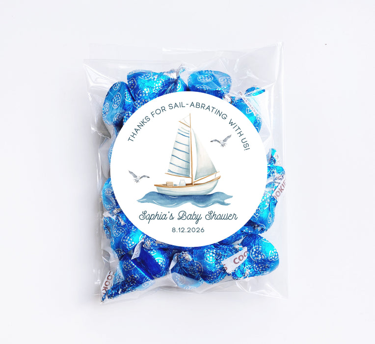 Sailboat Baby Shower Stickers