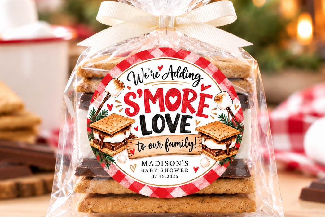Baby Q Smore Love Baby Shower Stickers