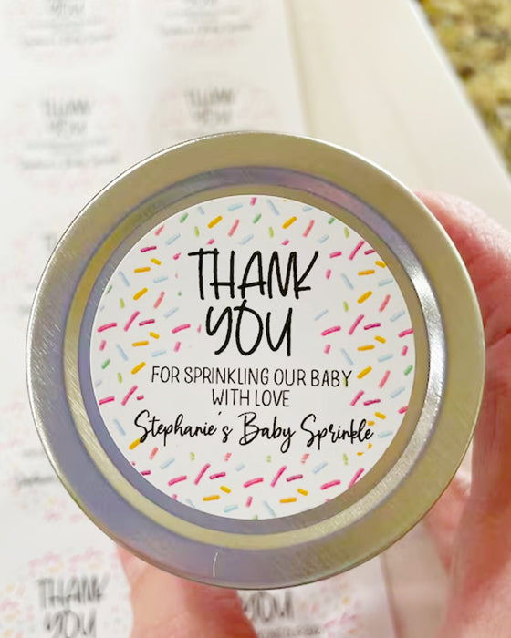 Sprinkles Baby Shower Stickers