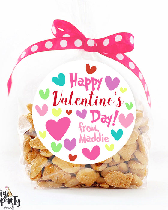 Cute Hearts Valentine Stickers