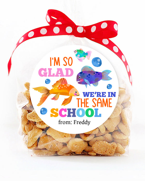 Same School Fish Valentine Stickers