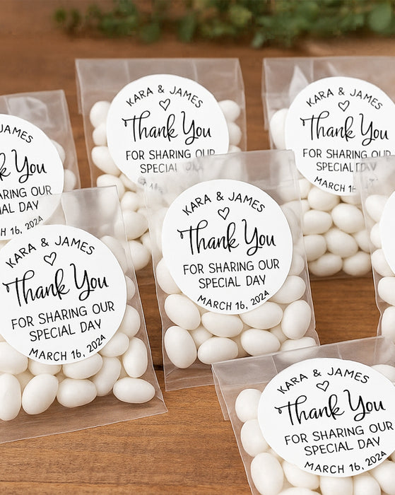 Thank You for Sharing Our Special Day Wedding Stickers