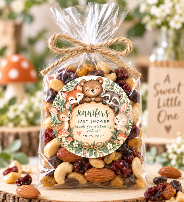 Woodland Animals Baby Shower Stickers