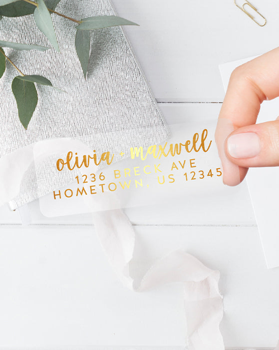 Wedding Names Foil Address Sticker Labels