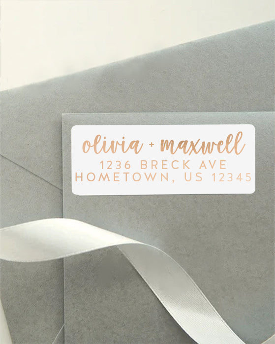 Wedding Names Foil Address Sticker Labels