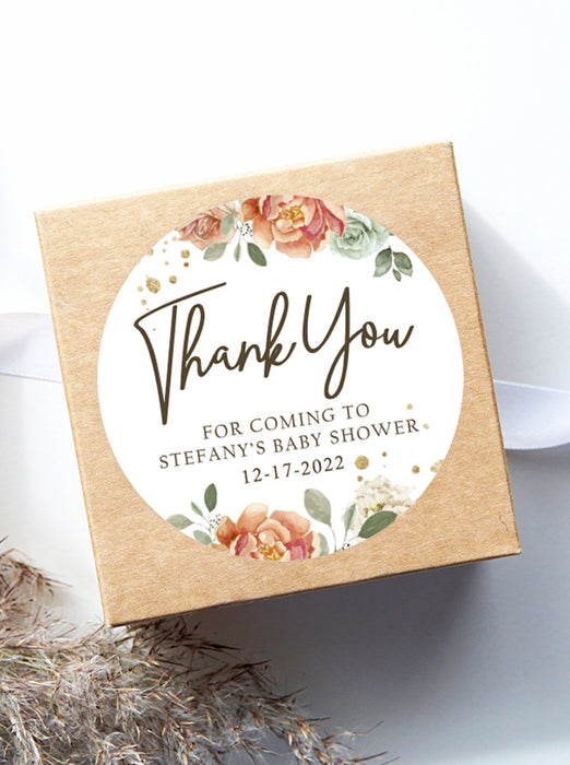 Botanical Simple Baby Shower Stickers — Jessica Weible Studios