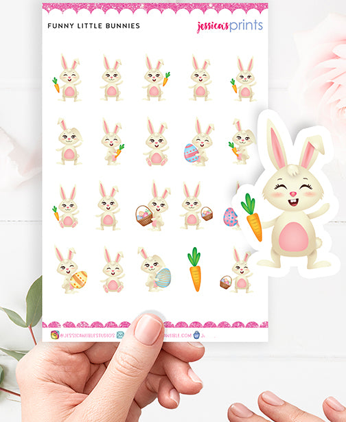 Funny Little Bunnies Planner Stickers