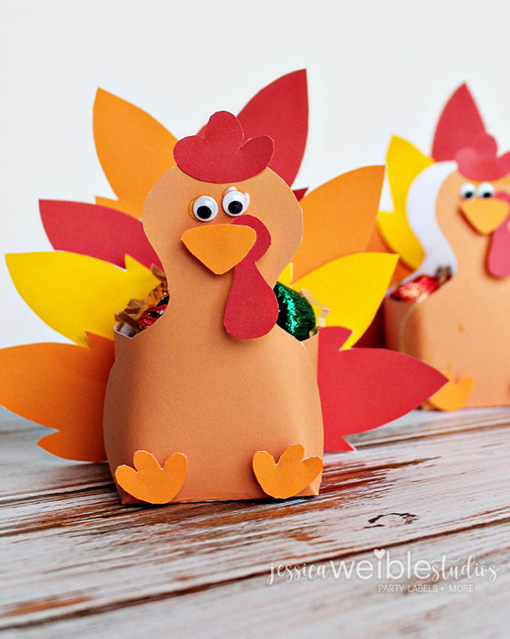 Thanksgiving Turkey Favor Box - Printable