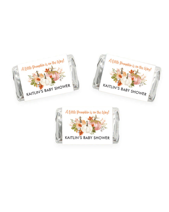 Pumpkin Baby Mini Candy Bar Wrappers