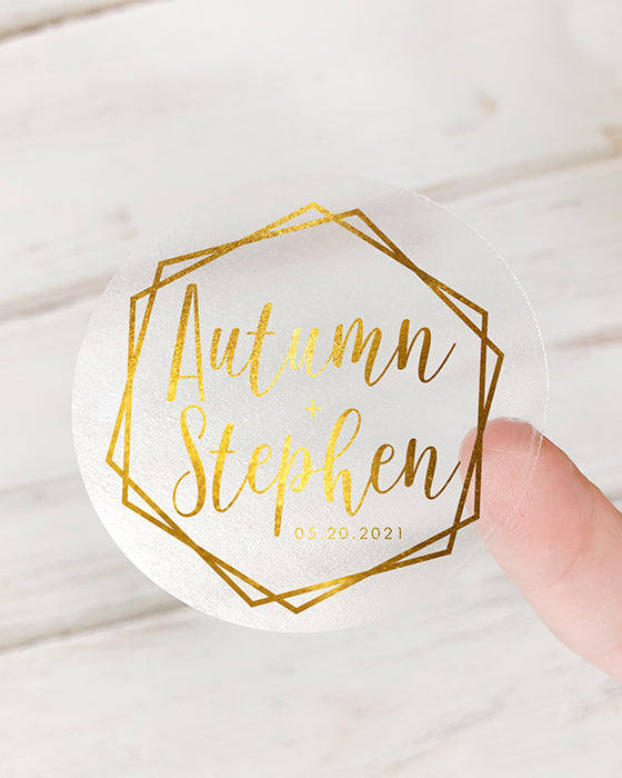 Gold Foil Envelope Stickers — Jessica Weible Studios