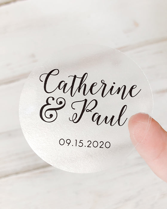 Wedding Couple Clear Stickers