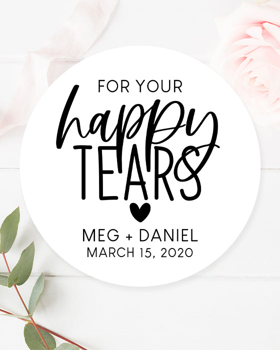 For Your Happy Tears Wedding Tissue Stickers