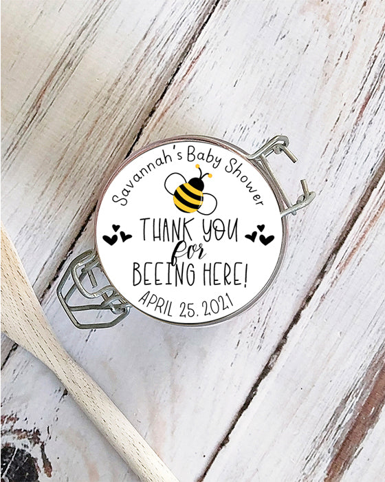 Thank You for BEE-ing Here Baby Shower Stickers