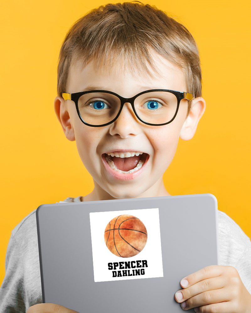 Basketball Back to School Name Labels — Pig Party Prints