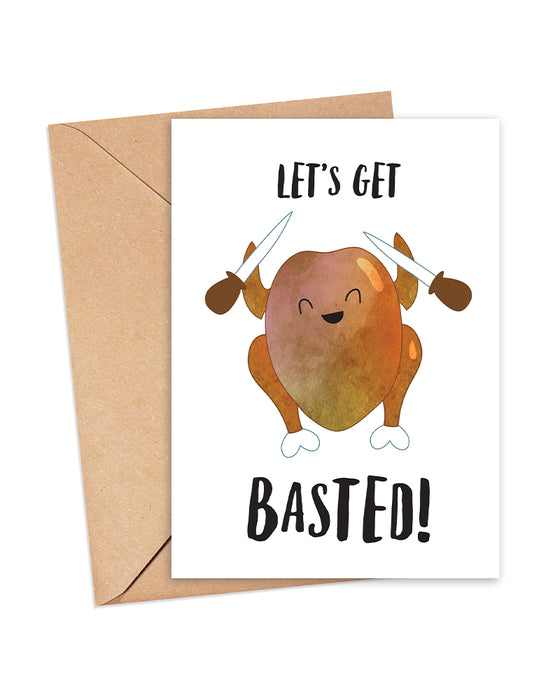 Let's Get Basted Thanksgiving Card