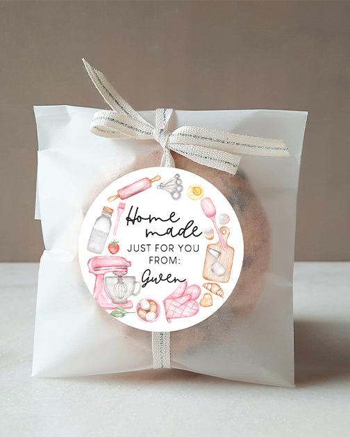 Wreath with Pink Bow Round Stickers