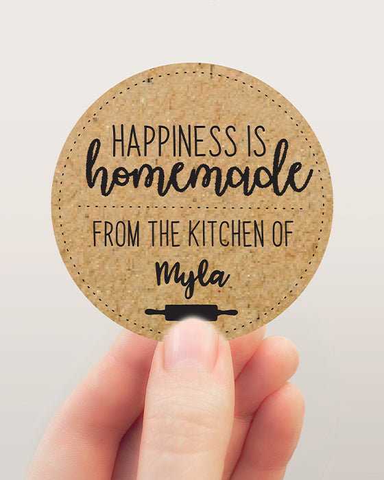 Happiness is Homemade Custom Food Labels